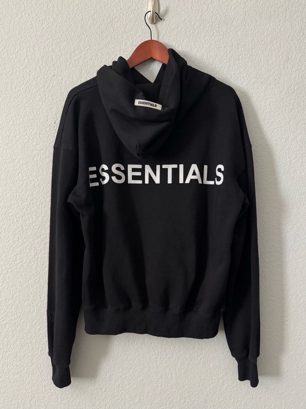 Fear of God Essentials Black Pullover Hoodie Sweatshirt